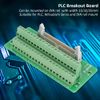 IDC40P Breakout Board 40Pin Male Header Breakout Board Terminal Board Block DIN Rail Mount Interface Module Connector PLC Interface with Bracket
