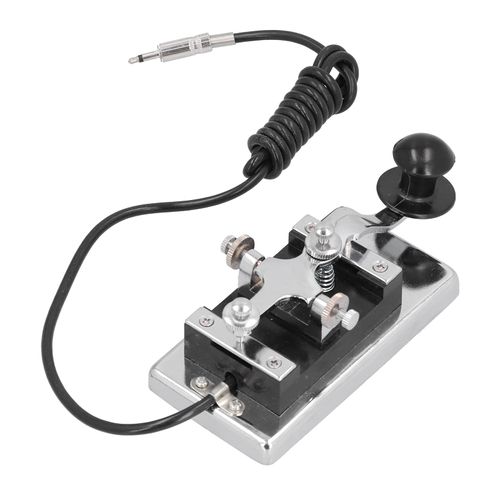 Morse CW Telegraph Stainless Steel K 4 Hand Key Short Radio Morse CW Telegraph K4 Key Radio Communication Teaching Aids