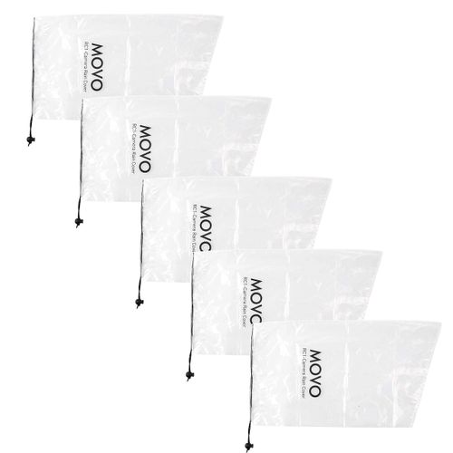 Movo (5 Pack) RC1 Clear Rain Cover for DSLR Camera and Lens up to 18" Long