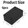 6 Pcs ABS Plastic Waterproof Project Box - Surface-Mounted Adaptable Box, Black/83x54x30mm