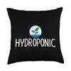 Hydroponic Garden Growing System Gardening Indoor Plants Throw Pillow