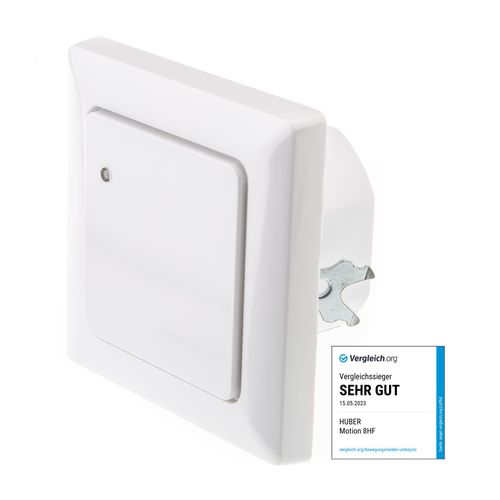 Huber Motion, 180° motion detector, white, fitted, concealed, energy efficient, black