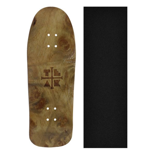 Wooden Fingerboard Carlsbad Cruiser Deck, The Graham Cracker - 34mm x 100mm - Handmade, Pro Shape & Size - Five Plies Wood Veneer - Includes Prolific Foam Tape - Teak Tuning