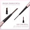 Eyebrow Pen,Eyebrow Pencil with Brow Brush Double Ended Eyebrow Pen Ultra Fine Double Ended Eye Brow Pen Automatic Makeup Cosmetic Tool(Dark Brown)