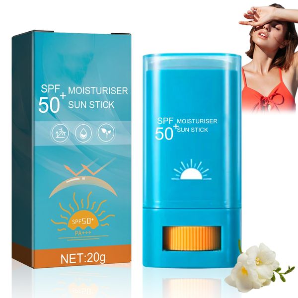 GAROMIA Sunscreen Stick SPF50 Sonnencreme Gesicht Fest Moisturizing Sunscreen Stick Einfach Anzuwendend Sonnenschutz for All Skin Types