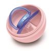 melii Pacifier Pod – Grey & Pink Pacifier Storage Container with Carabiner Clip