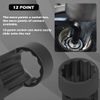 12 point 1/2" Drive Suspension Shock Tool Strut Nut Socket Set 18/19/21/22/24