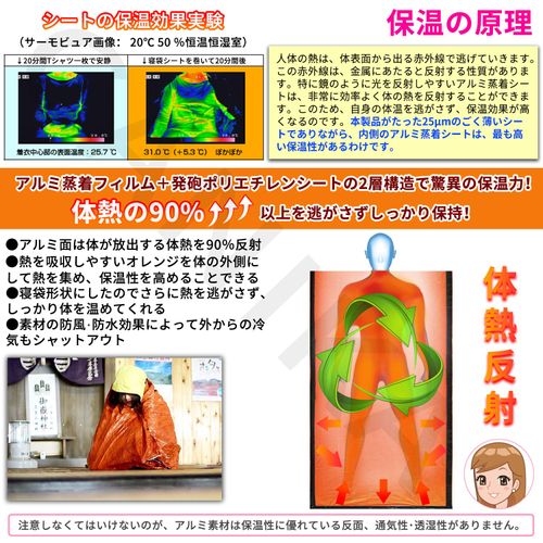 CANIKA Emergency Blanket, Heat Sheet, Survival Sleeping Bag Set, Earthquake, Disaster Prevention, Thermal, Cold Protection, 2 Envelope Types + 1 Cloth Type, For Sleeping in a Car, Evacuation