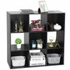 Black 9-Cube Closet Organizer Storage Shelf Save Space Bedroom Bookrack Durable