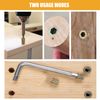 Pack of 155 Threaded Insert Wood Screw-In Sleeves Set Screw Nut M4 M5 M6 M8 Ramp Sleeve Zinc Alloy Hex Nuts Assortment for Wooden Furniture