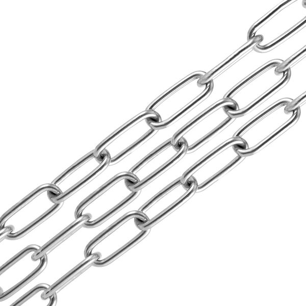 JOIKIT 1/8 inch 32.8 Feet Stainless Steel Chain, Decorative Metal...