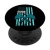PCOS Awareness Ribbon Flag PopSockets Swappable PopGrip