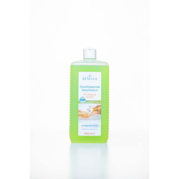 SETASAN desinfizierende Waschlotion 1.000 ml – milde Handseife und effektive Handdesinfektion in einem, Flüssigseife mit Aloe Vera und Bio-Ethanol, mit praktischem Klappverschluss