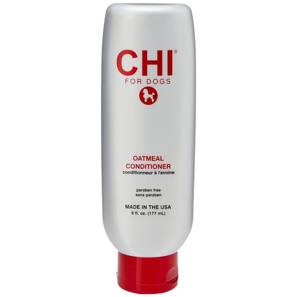 CHI For Dogs Oatmeal Conditioner for Dogs, 6 oz Best Oatmeal Dog Conditioner for Dogs with Dry Skin Sulfate & Paraben Free, pH Balanced for Dogs, Made In the USA