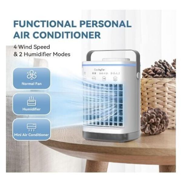 Portable Air Conditioner evaporative Air Cooler with 4 Wind Speed, 700 ml