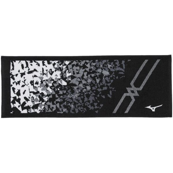 Mizuno Sports Towel, Imabari Towel, Face Towel, Boxed, Made in Japan, black/gray (32JY2101)