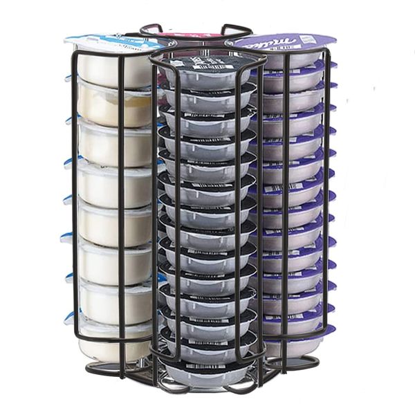 Frcctre Cocktail Capsules Holder, Storage Carousel Bartesian Cocktail Capsule Holder Coffee Pods Holder Tower Stand Rack, Metal Wire Coffee Capsule Storage Organizer, Hold Up to 32 Capsule Pods