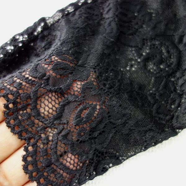 BLTech Black Lace Fingerless Long Gloves, Fingerless Gloves, Bridal Gloves, Arm Cover, Long Gloves, Party Dress, UV Gloves, Sun Protection, Black