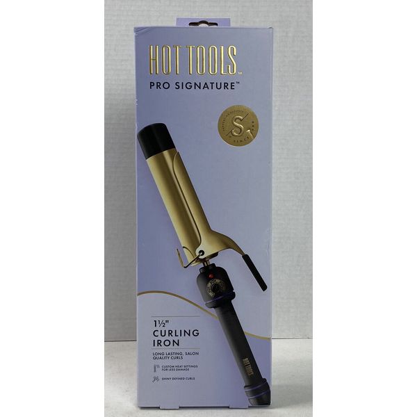 Hot Tools Pro Signature 1.25"  Gold & Black Curling Iron Quality Model HTIR1577