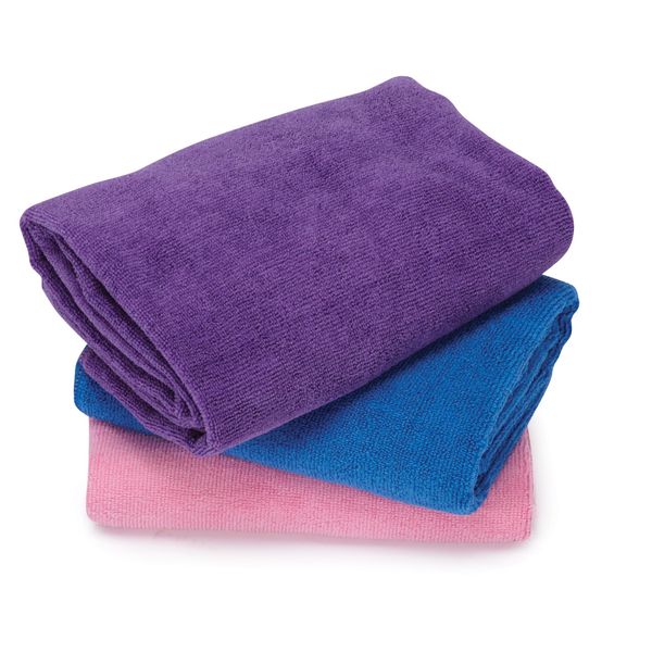 Top Performance Microfiber Towels — Convenient, Brightly Colored Towels for Drying Pets After Bathing - 48", 3-Pack