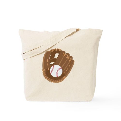 CafePress Baseball Glove Tote Bag Reusable Natural Beige Canvas Shopping Bag