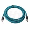 HangTon M12 4 Pin D-Code RJ45 Ethernet Cable for Datalogic 300N Keyence SR-2000 Barcode Scanner Reader Omron Machine Vision, Shielded Flex Waterproof Power Network Cat5e 3m