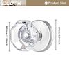 CLCTK 2 Pack Crystal Dummy Door Knobs, Non-Turning Single Side Dummy Door Knob, Polished Chrome