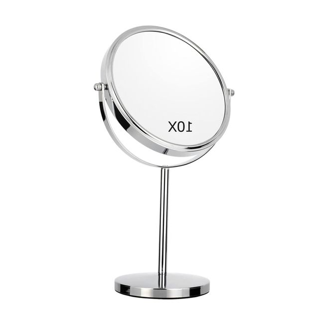 Makeup Mirror, Tabletop Mirror, Double-sided Mirror, 10x Magnifier, 360 Degree Rotation, Actress Mirror, Stand Mirror, Makeup, Makeup Tools, Easy to Carry