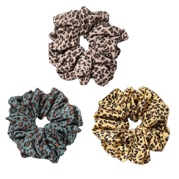 3 Pcs Hair Scrunchies Leopard Dot Scrunchies Animal Print Scrunchies Ponytail holder Hair Accessories for Women and Girls Hair Accessory