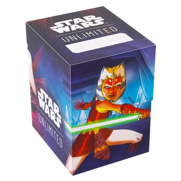 Gamegenic Star Wars Unlimited SOFT CRATE - Full-Color Printed Officially Licensed Durable Deck Box, Holds 60 Double-Sleeved Cards, Perfect for TCGs & LCGs, Ahsoka Tano/General Grievous Design, Made