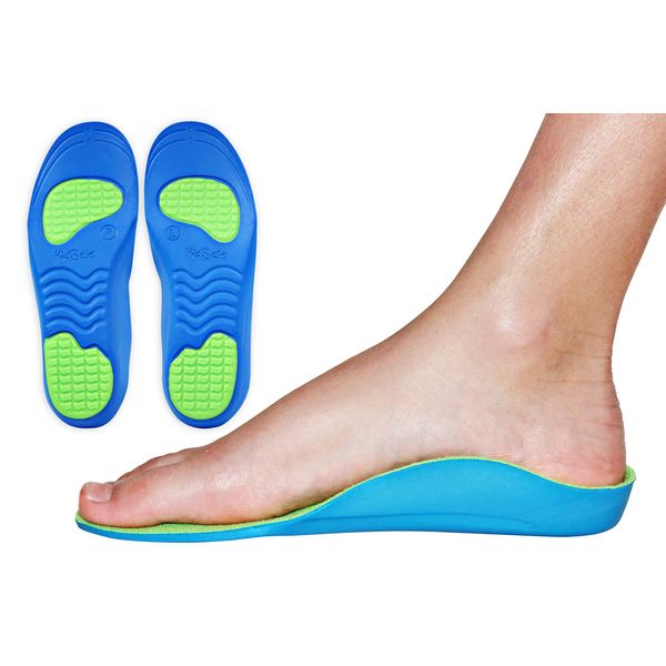 Neon Fix Premium Grade Orthotic Insole by KidSole For Flat Feet and Arch Support (20 CM) Kids Size 12-1.5