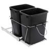 Double Pullout Trash Kitchen Container Can Under Counter Sliding Waste 35 Quarts