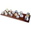 DECOMIL Military Collectible Challenge Coin Holder (Large, 4 Rows) Solid Walnut