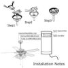 ALEOHALTER 110V/220V Universal Ceiling Fan Lamp Remote Control Kit, Wireless Remote Control for Fan Pendant Light Controller Switch(38 * 38cm)