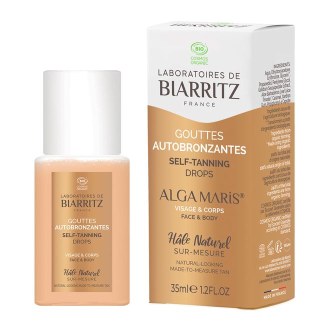 Laboratoires de Biarritz - Bio-Selbstbräunungstropfen ALGA MARIS® - Eine schöne natürliche Bräune nach Wunsch - Gesicht und Körper - 35 ml