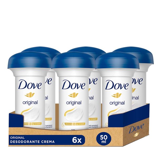 Dove Original Creme Deodorant Stick Pack of 6 x 50 ml