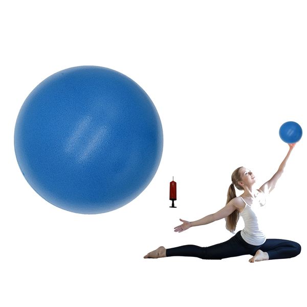 CIZEBO Small Exercise Ball for Between Knees, 6 inch Pilates Ball with Pump, Mini Yoga Core Ball Physical Therapy, Blue