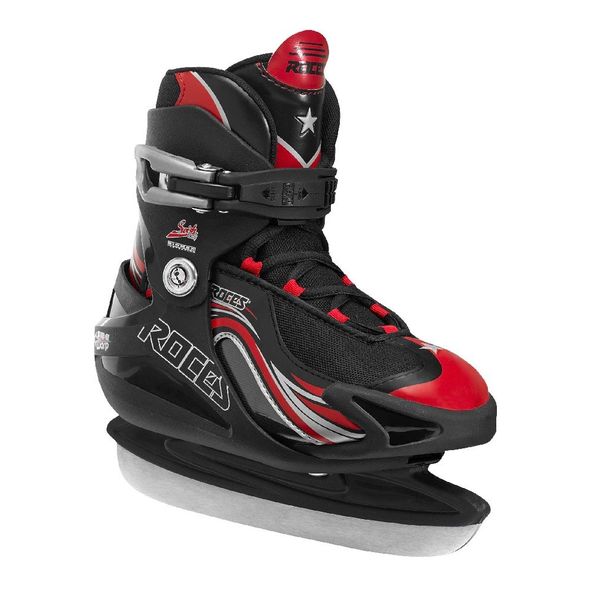 Roces Boy's Swish Ice Skate Size Adjustable 450629 00001 (Red,13 Jr.-3)