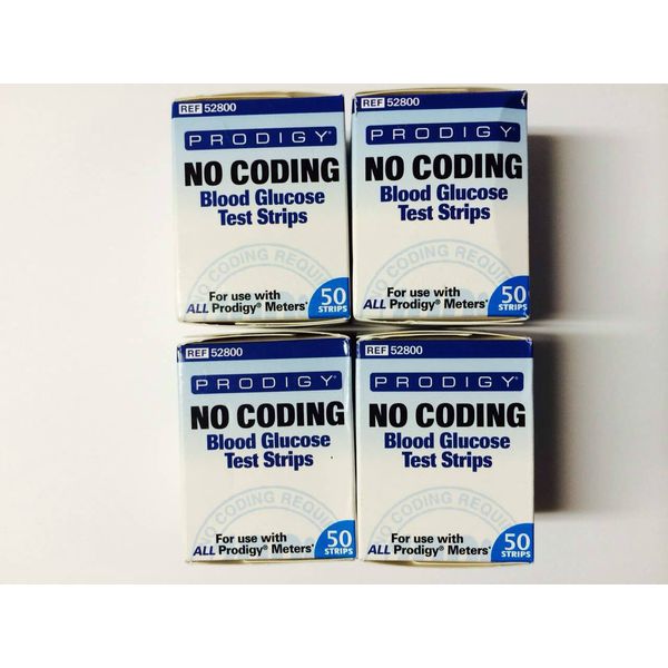 PRODIGY No Coding Blood Glucose 200 Test Strips Good $ Exp: 05/05/2025