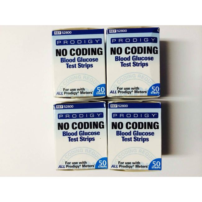 PRODIGY No Coding Blood Glucose 200 Test Strips Exp: 05/05/2025