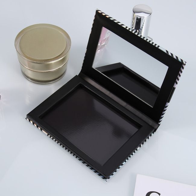 Empty Eyeshadow Makeup Lipstick Refillable Square Palette Box Storage Container Diy Mirror Pan Magnetic