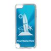 Case Compatible with iPod Touch 5th/6th/7th Generation, Surfboard, Personalized Engraving Included (Light Blue)