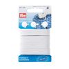 Prym Buttonhole Elastic with 3 Buttons 12 mm White