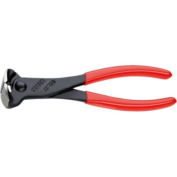 Knipex End Cutting Nipper black atramentized, plastic coated 180 mm 68 01 180