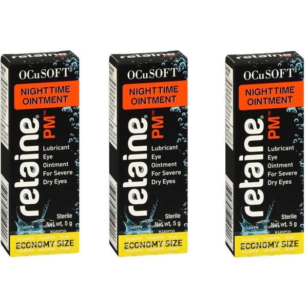 Retaine PM Nighttime Lub Eye Ointment 5g (3 Pack)