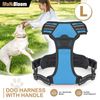 Blue Soft No Pull Reflective Pet Puppy Harness w/Control Handle for Large Dogs