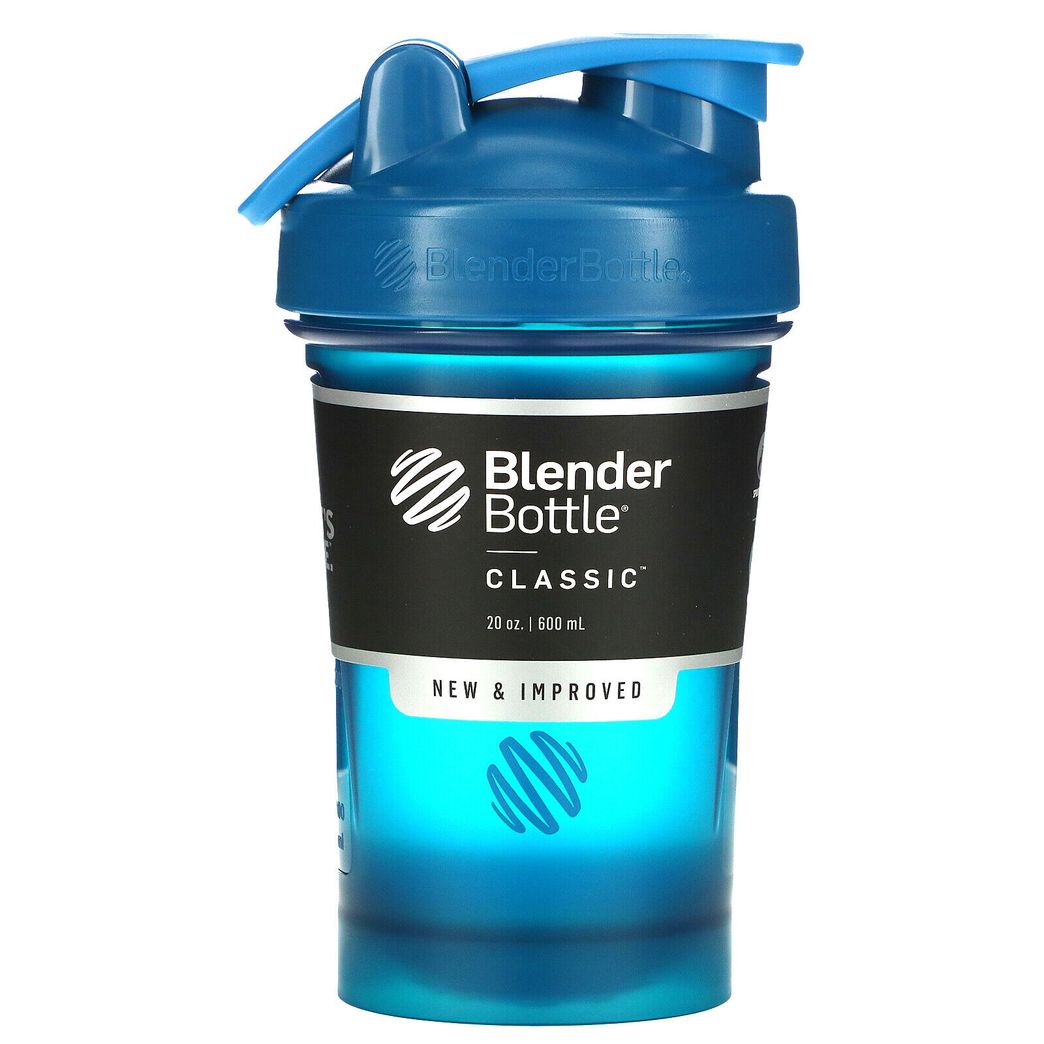 BlenderBottle Classic V2 Shaker Bottle Perfect for Protein Shakes and Pre  Workout, 20-Ounce, Ocean Blue 