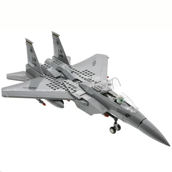 F-15 Fighter Eagle Building Block Airplane Air Force Building Toys Military Aircraft Army Plane Building Set Best Gift for Kids 227 PCS