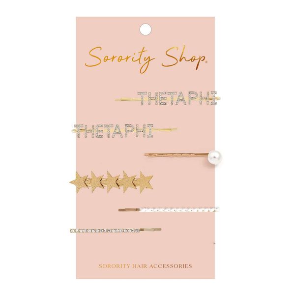Theta Phi Alpha - Sorority Hair Clips - 6/pack