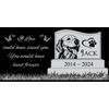 Pet memorial Engraved Marker, headstone Granite gravestone, Newfoundland